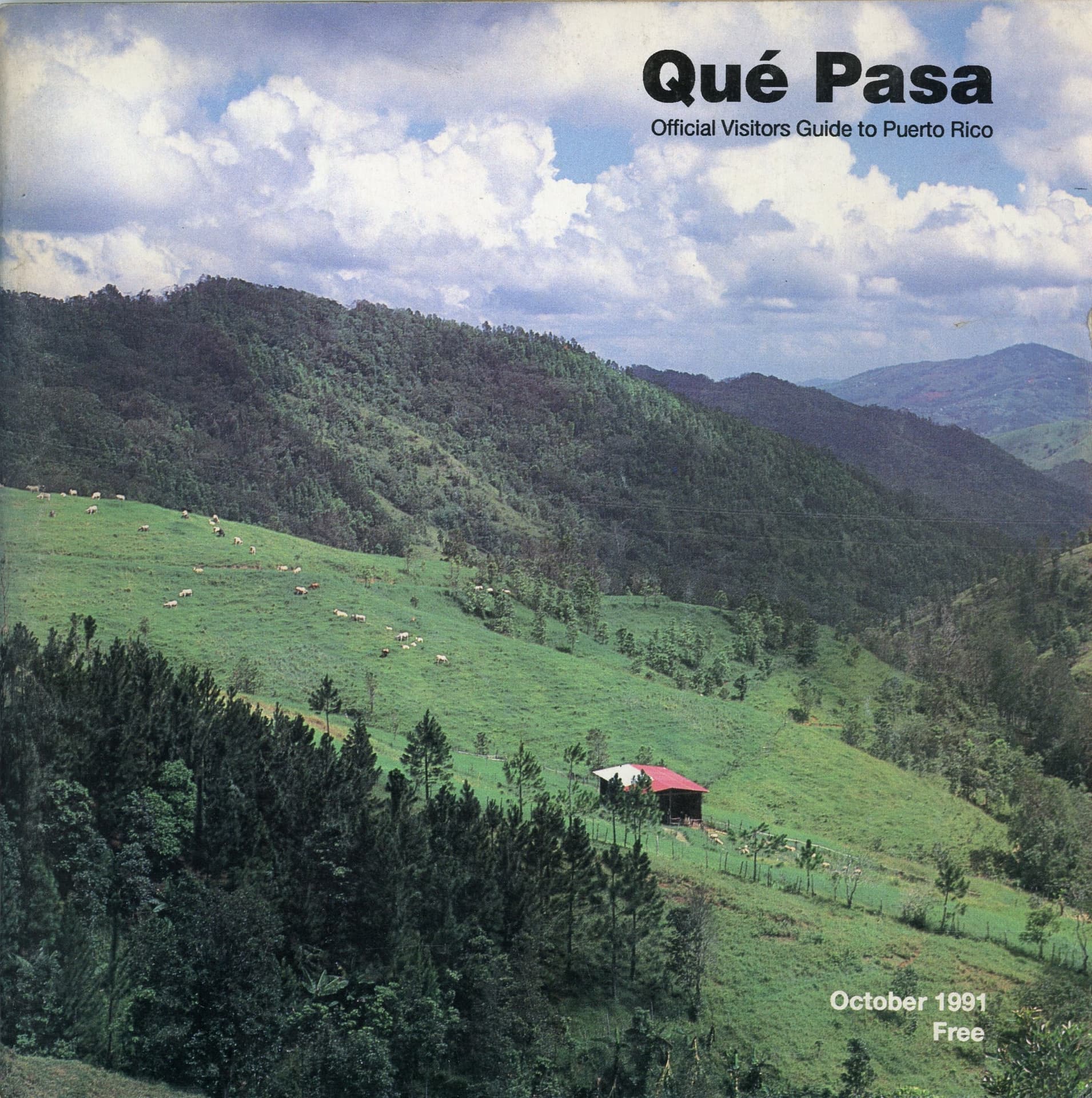 Portada del libro «Qué Pasa · Official Visitors Guide to Puerto Rico»