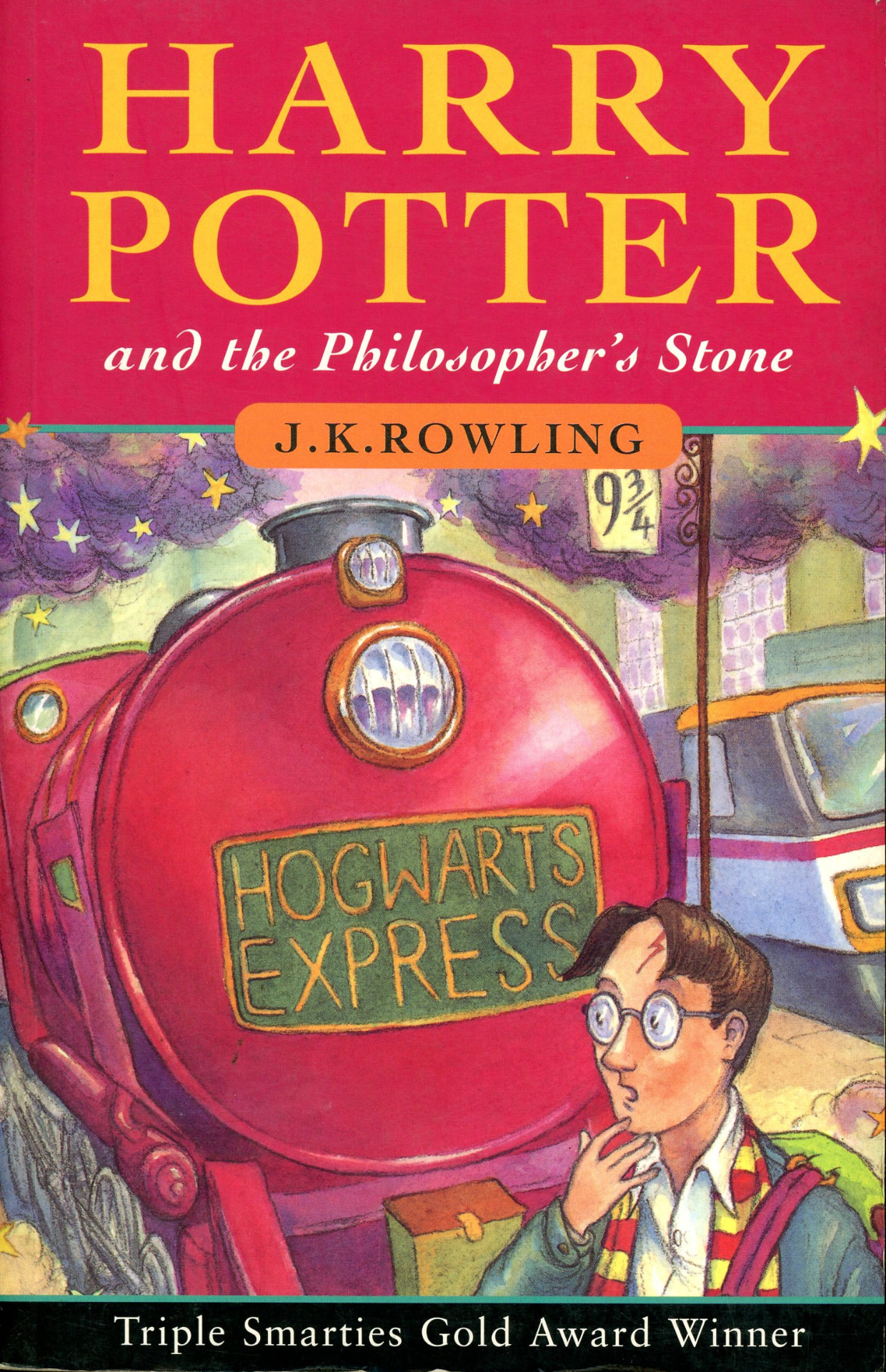 Portada del libro «Harry Potter and the Philosopher’s Stone», de J. K. Rowling