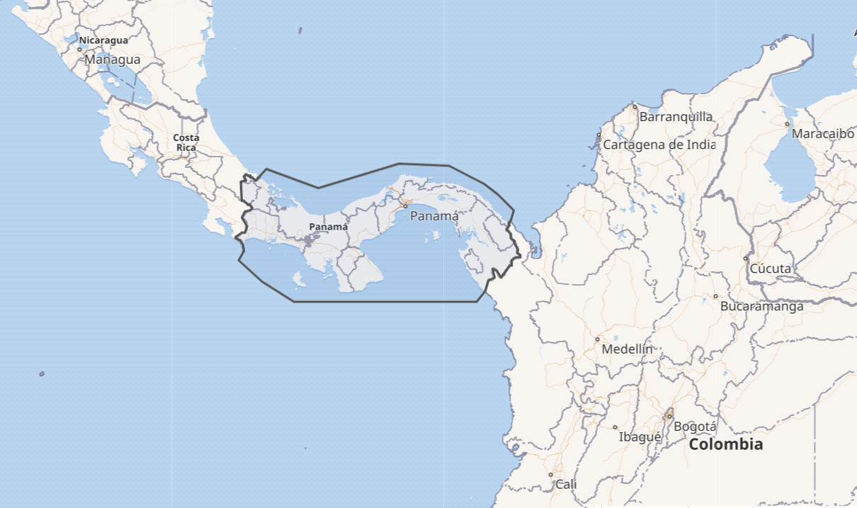 Mapa de Panamá con sus ciudades principales