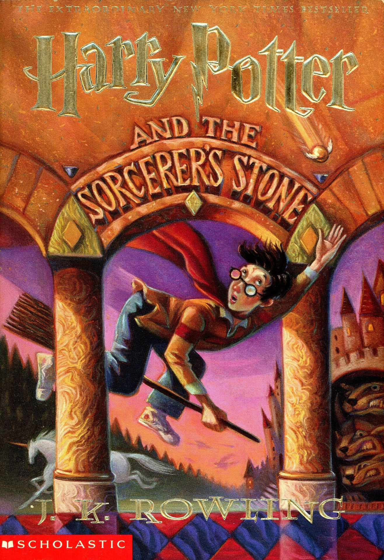 Portada del libro «Harry Potter and the Sorcerer´s Stone», de J. K. Rowling