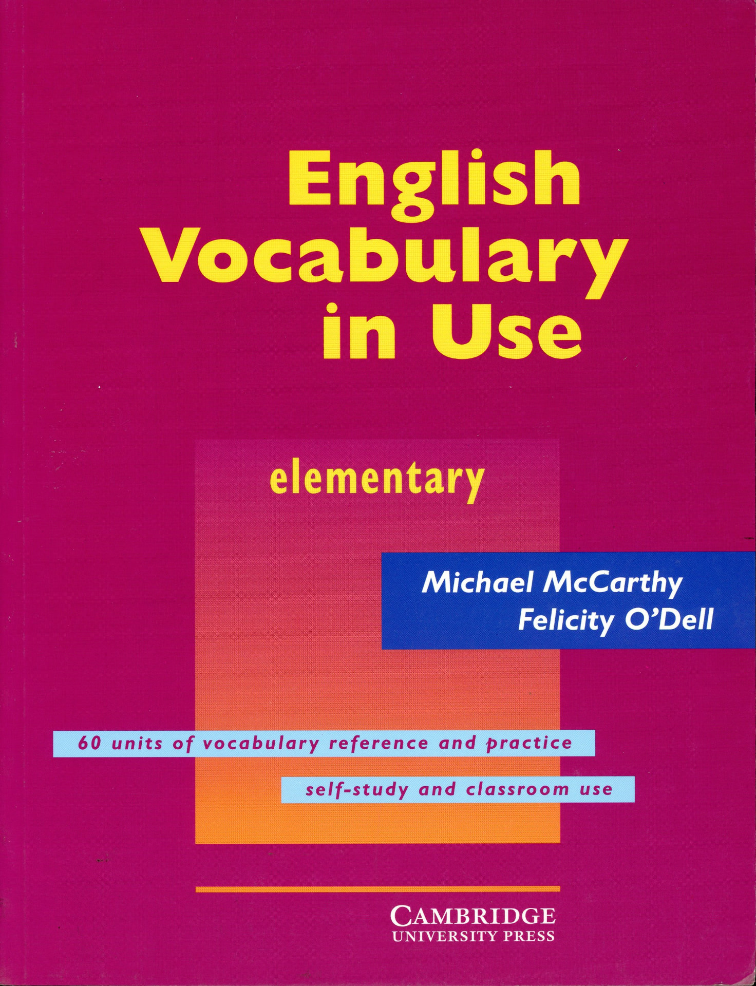 Portada del libro «English Vocabulary in Use – Elementary», de Michael McCarthy; Felicity O'Dell