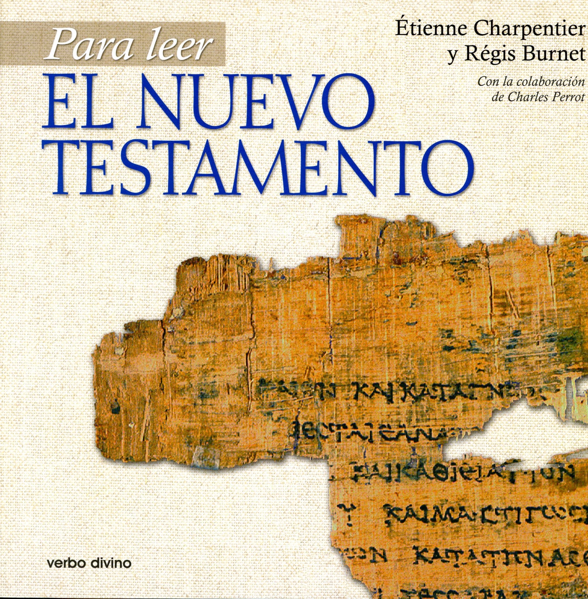 Portada del libro «Para leer el Nuevo Testamento», de Étienne Charpentier y Régis Burnet
