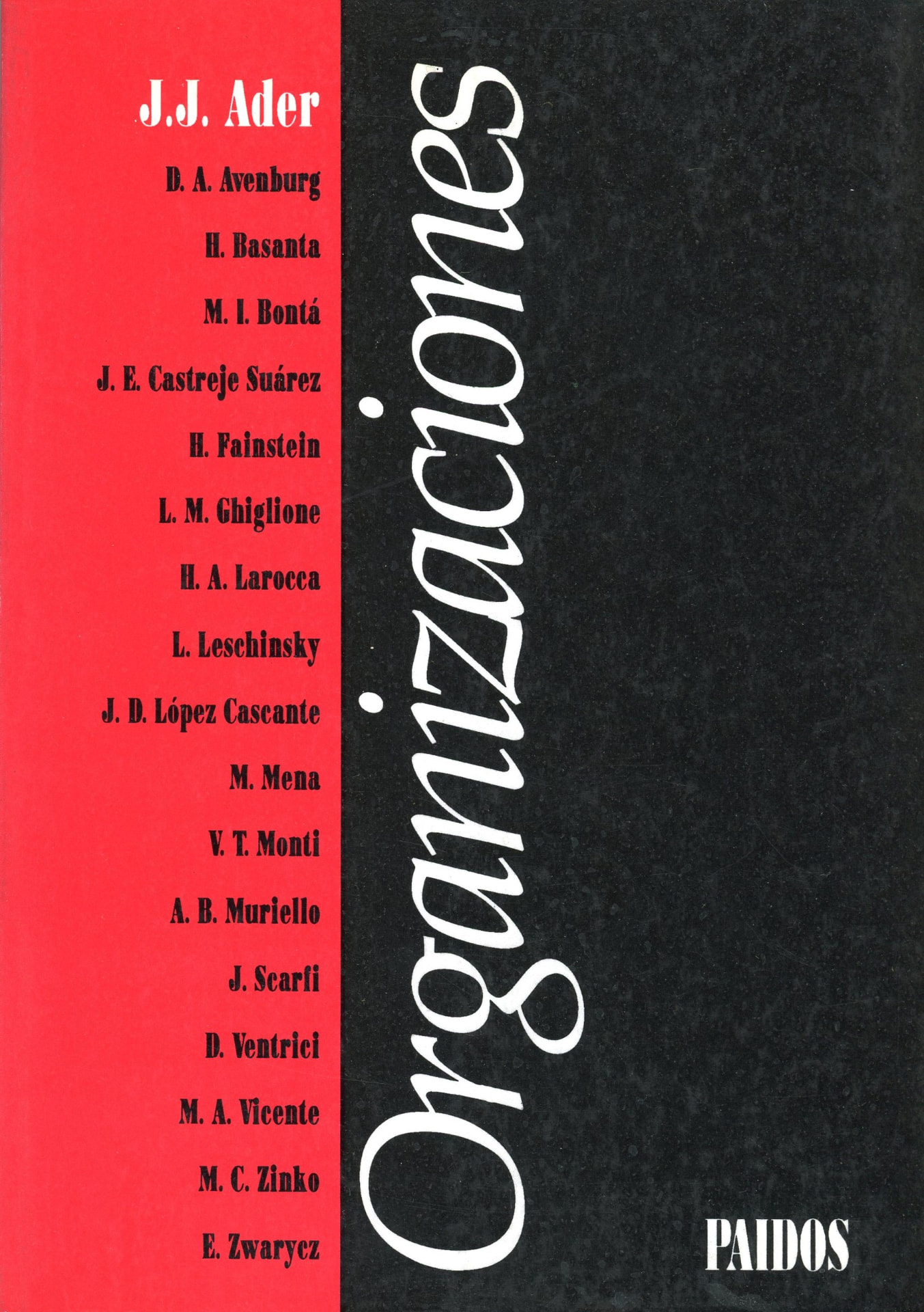 Portada del libro «Organizaciones», de J. J. Ader